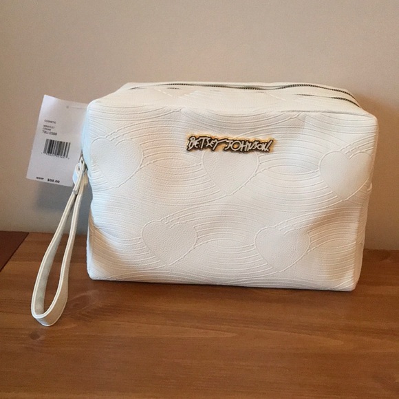 BETSEY JOHNSON CREAM DBL ZIPPERED WRISTLET 58 NWT - Picture 6 of 8